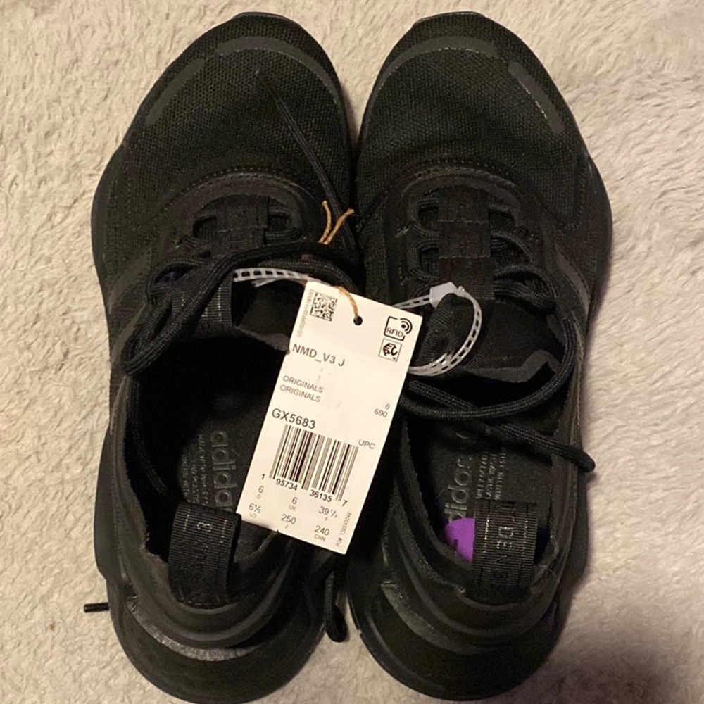 Adidas Triple Black Athletic Shoes